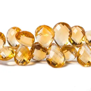 10.5x8.5-14x11mm Citrine Faceted Pear Beads 8.5 inch 48 pieces AAA