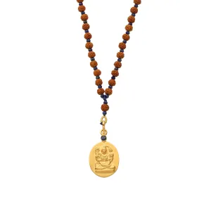 108 Rudraksha with Blue Sapphire Shiva Istha Devata Necklace