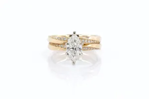 1.21 ct Marquise Diamond Wedding Set