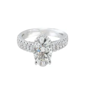 14k White Gold Round Diamond Engagement Ring