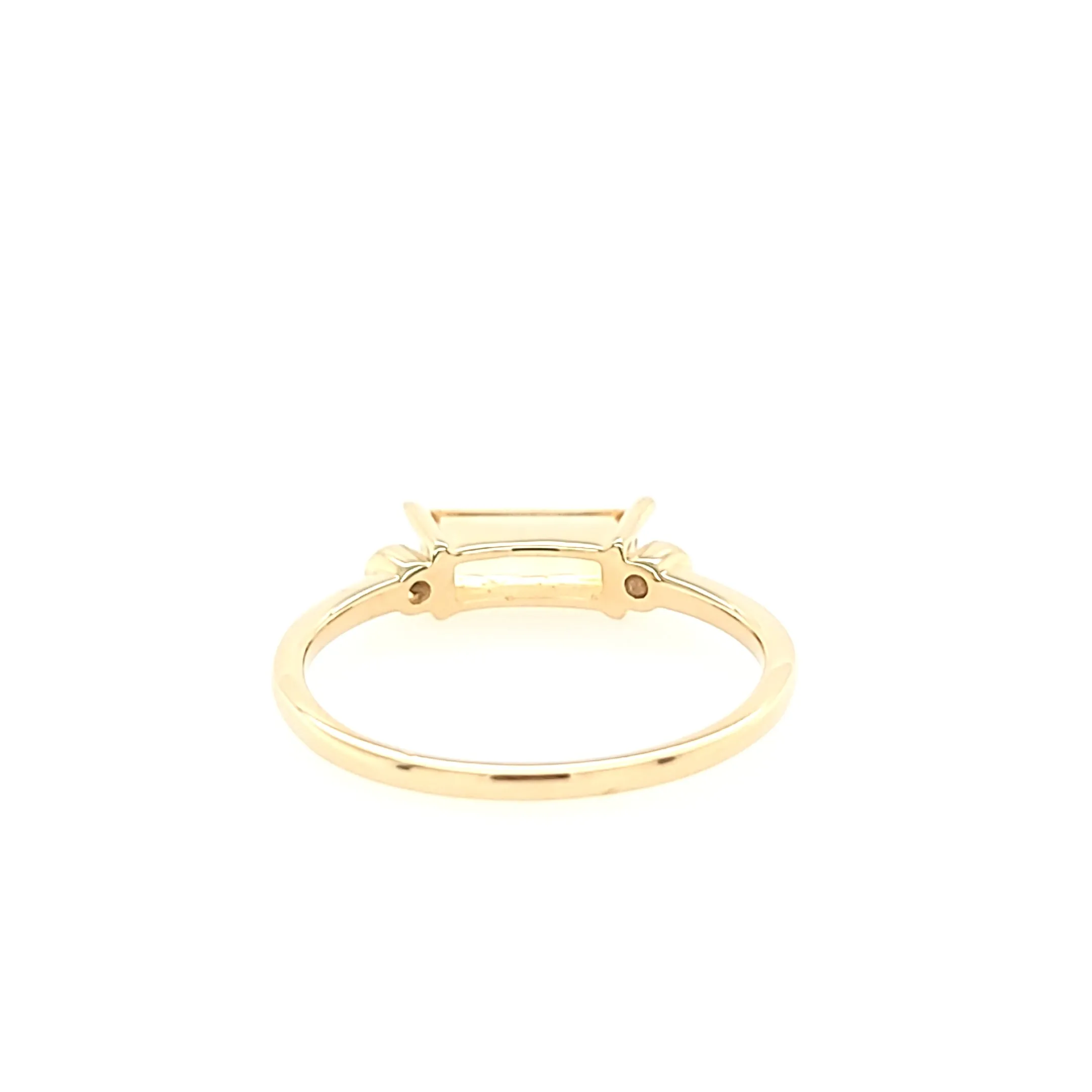 14k Yellow Gold Citrine & Diamond Ring (I7447)