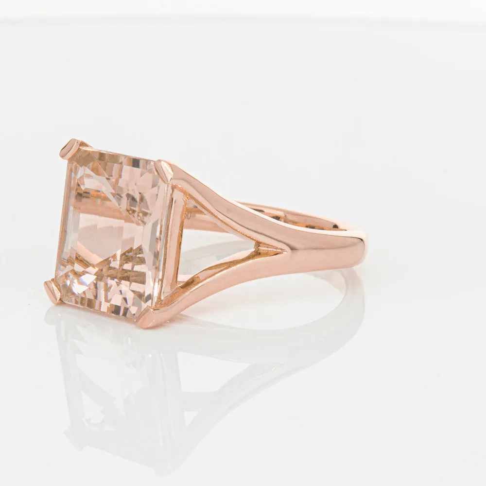 18ct Rose Gold 4.96ct Morganite Verona Ring