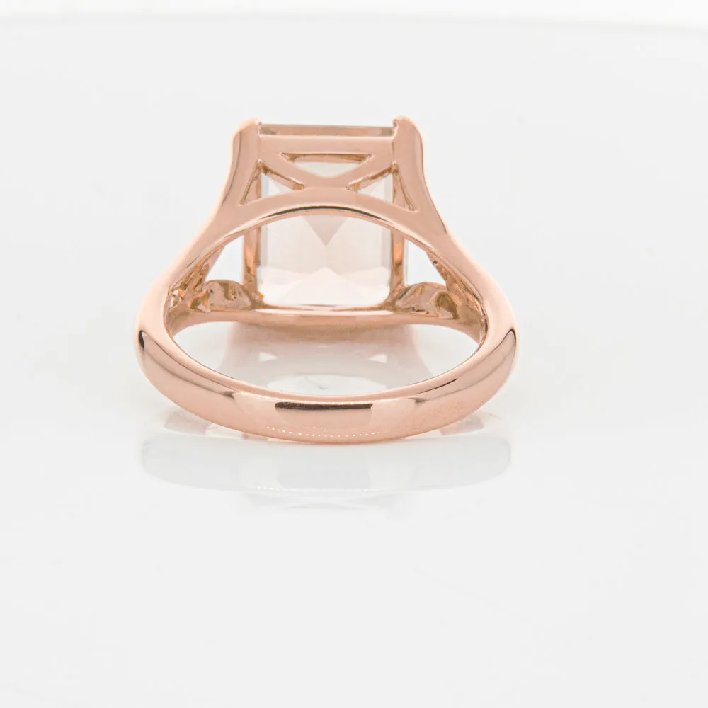 18ct Rose Gold 4.96ct Morganite Verona Ring