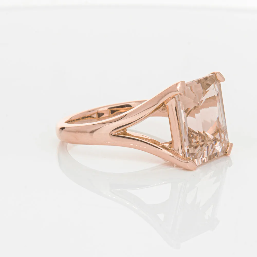 18ct Rose Gold 4.96ct Morganite Verona Ring