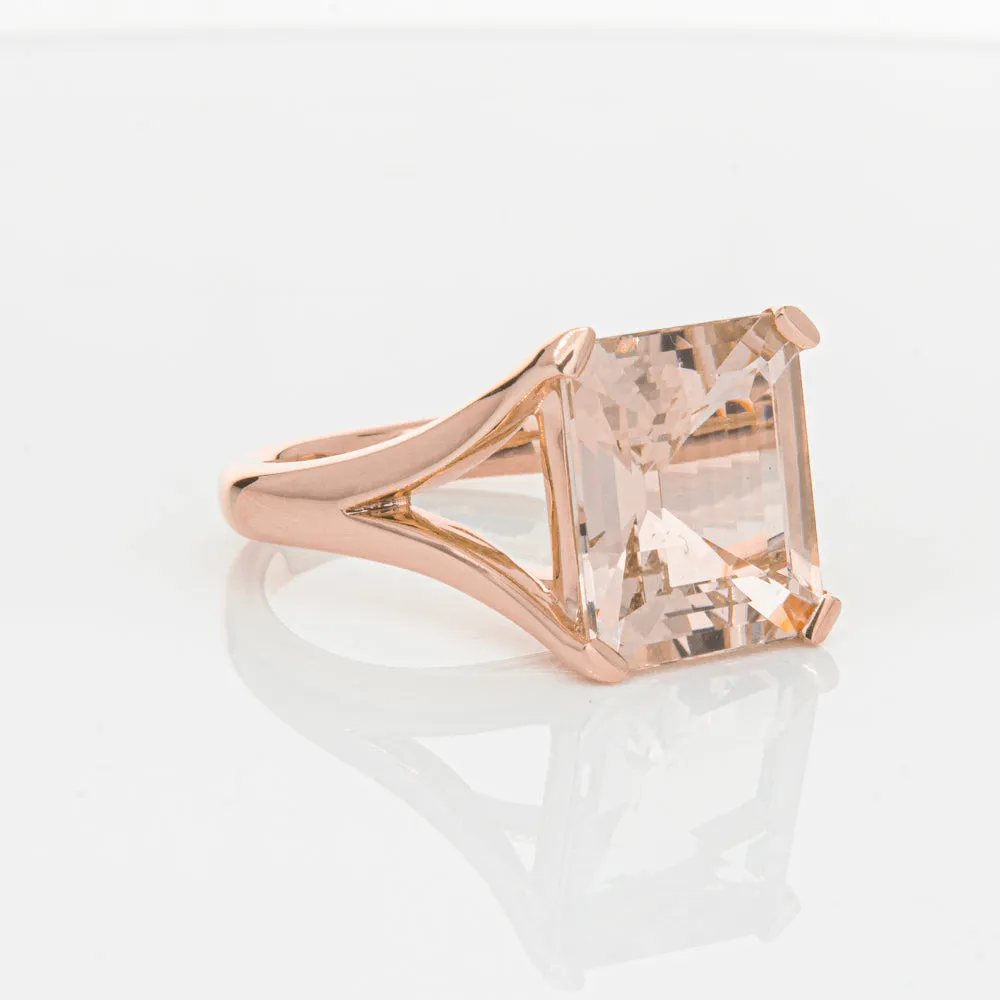 18ct Rose Gold 4.96ct Morganite Verona Ring