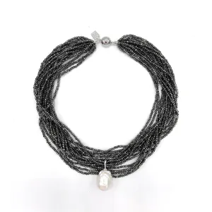 192-07-S | THE CRYSTAL NECKLACE IN GUNMETAL