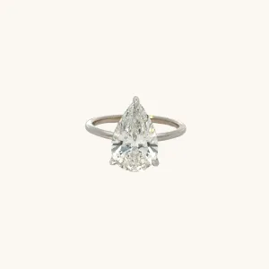 2.55 Pear Lab Diamond Solitaire Engagement Ring