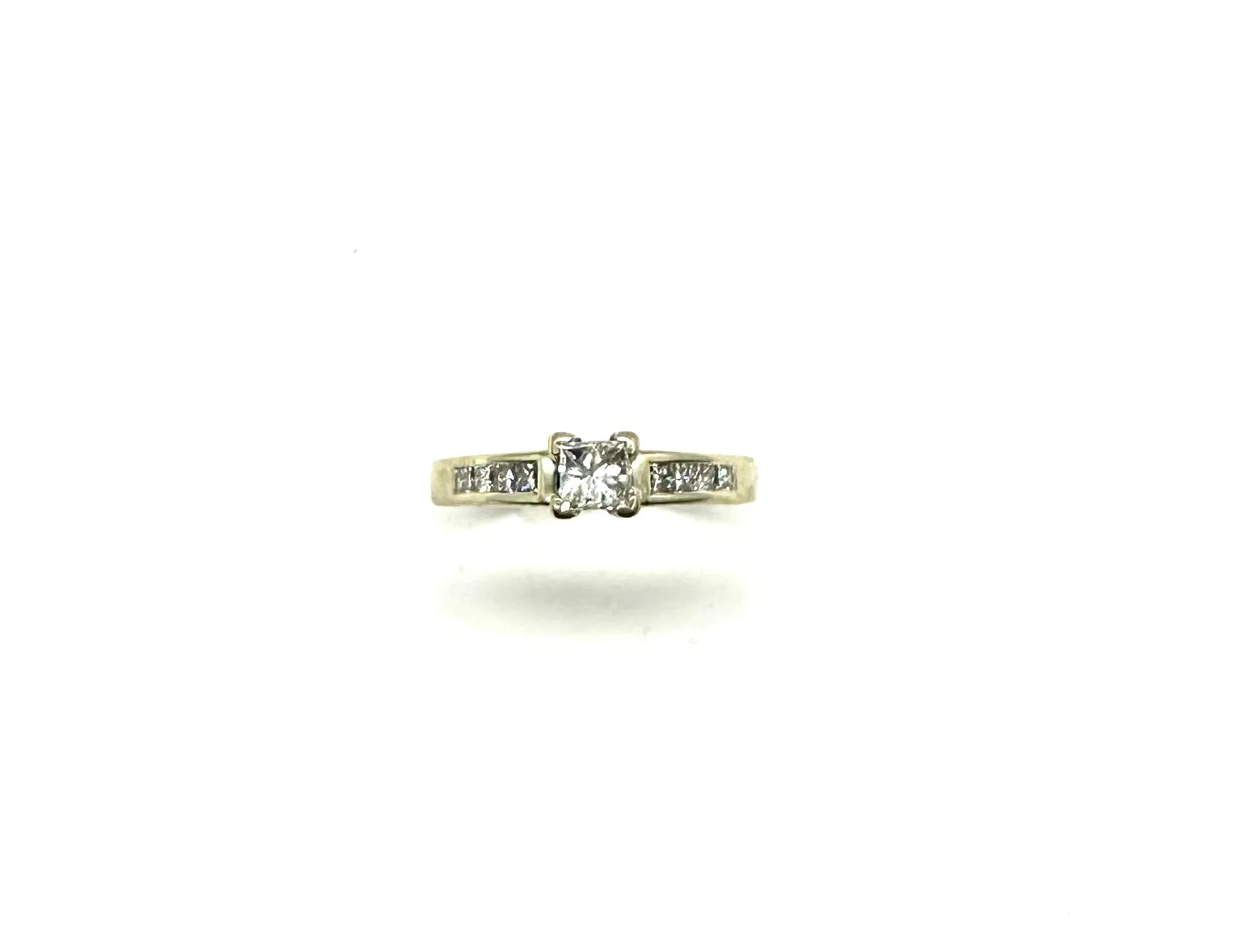 3/4 CTW Cathedral Style Set Princess Cut Diamond Ring