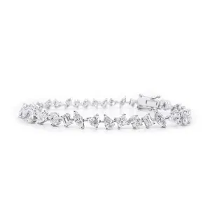 5ct Multishape Diamond Tennis Bracelet