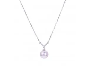 Akoya Pearl and Diamond Necklace