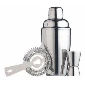 Barcraft Cocktail Shaker Set 3 Piece Stainless Steel