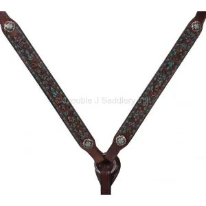 BC423 - Brown Vintage Buckstitched Breast Collar