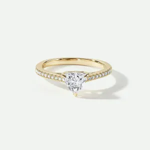 Bella | 9ct Yellow Gold 0.95ct tw Trillion Cut Lab Grown Diamond Ring