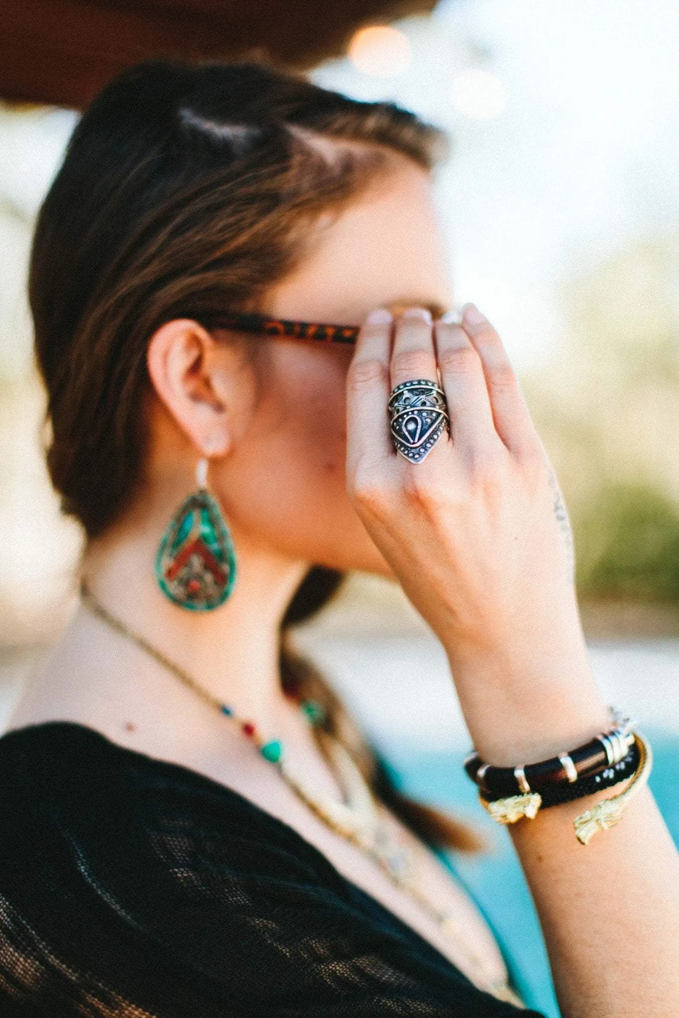 Bold and Beautiful Tibetan Earrings