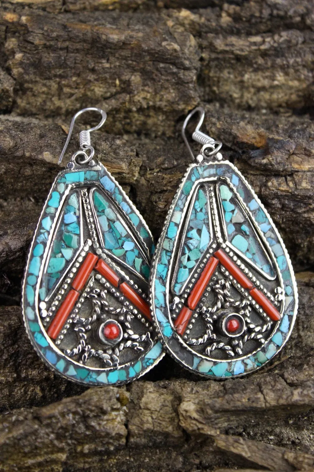 Bold and Beautiful Tibetan Earrings