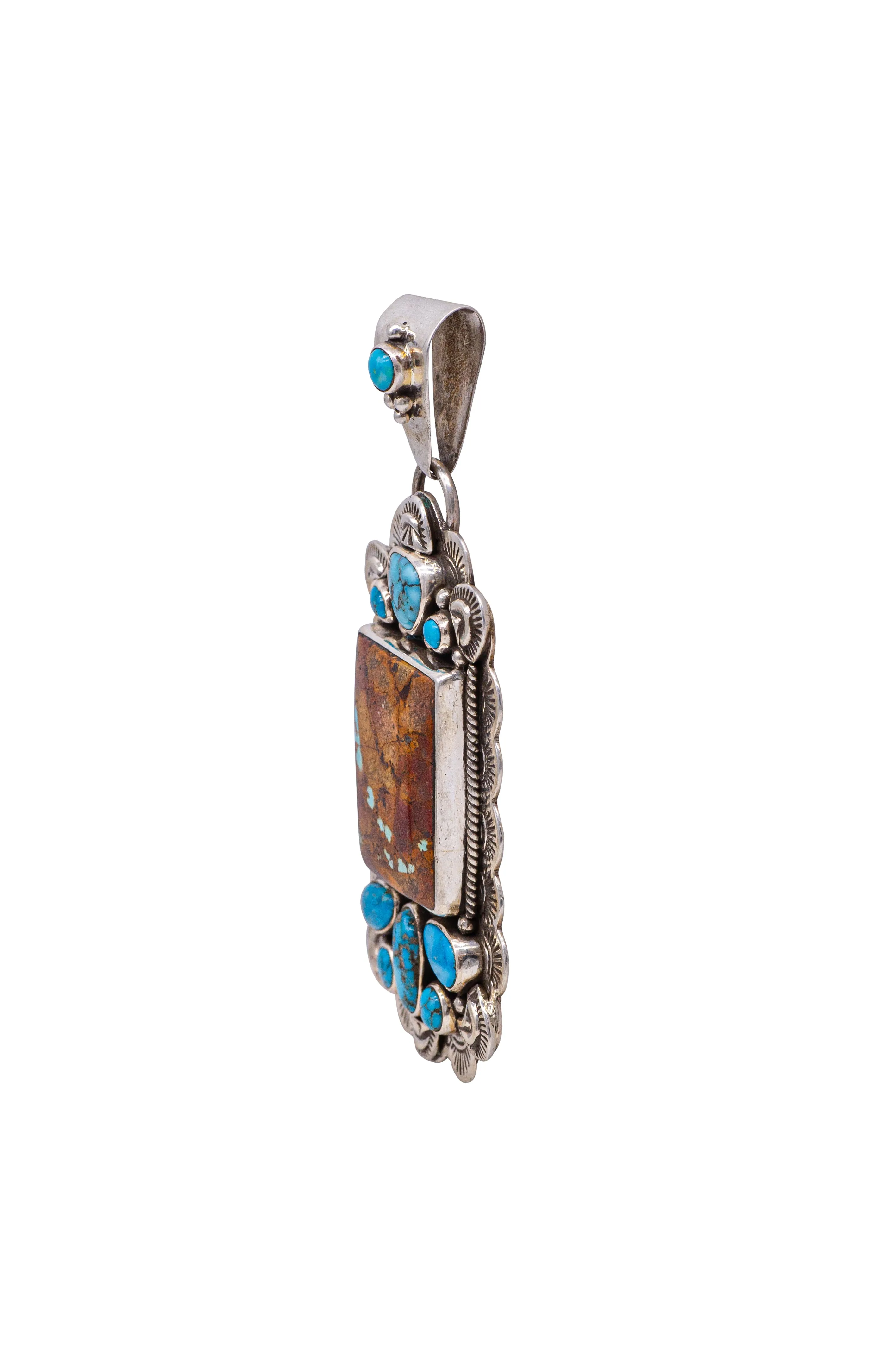 Boulder Turquoise, Dry Creek Turquoise, & Kingman Turquoise Pendant | Diane Wylie