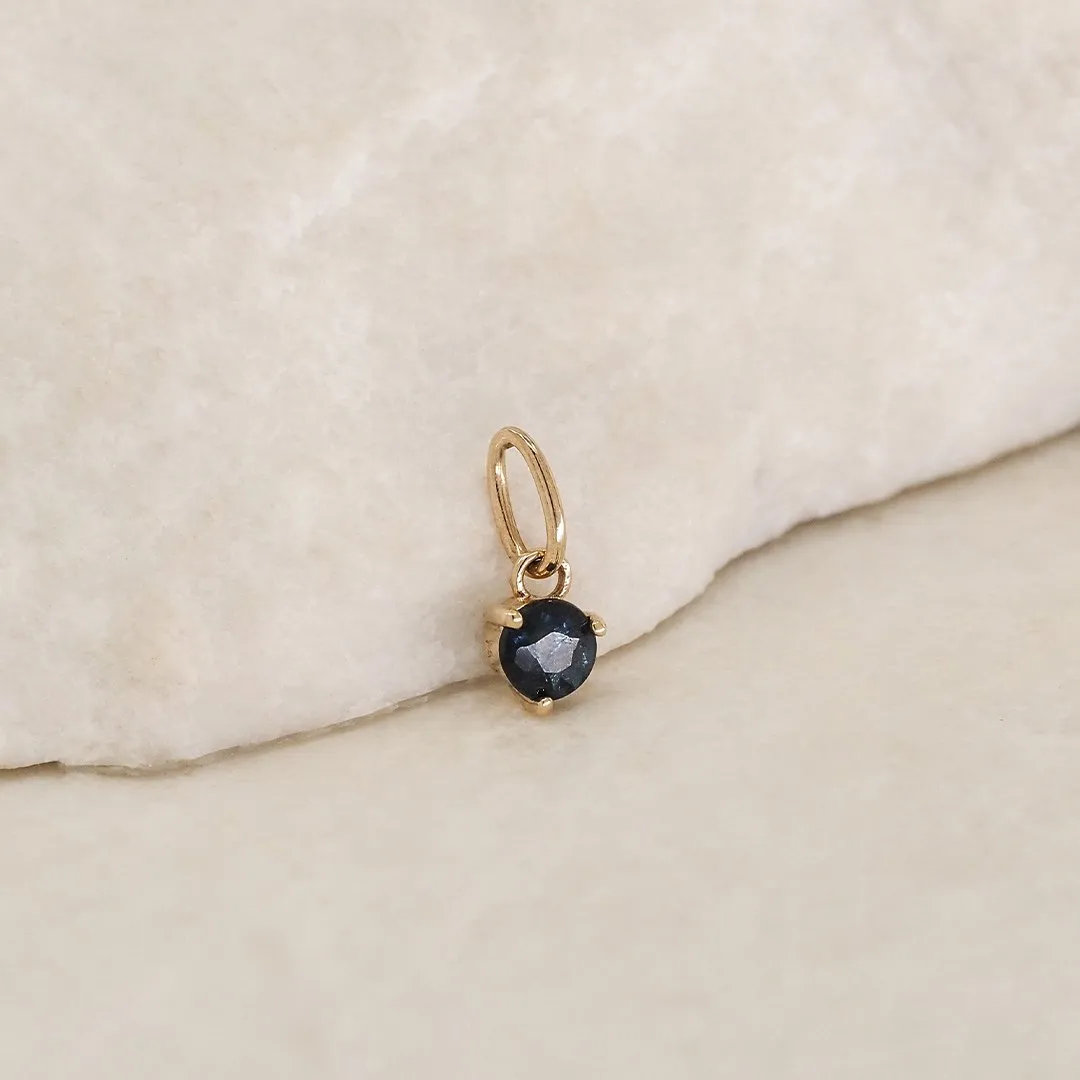 By Charlotte 14k Gold September Sapphire Birthstone Pendant