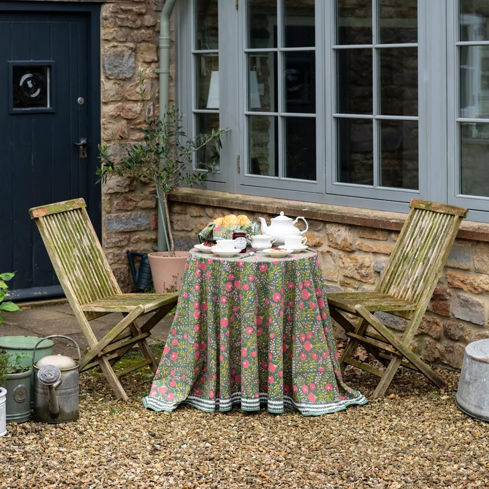 Cactus Flower Jade Tablecloth