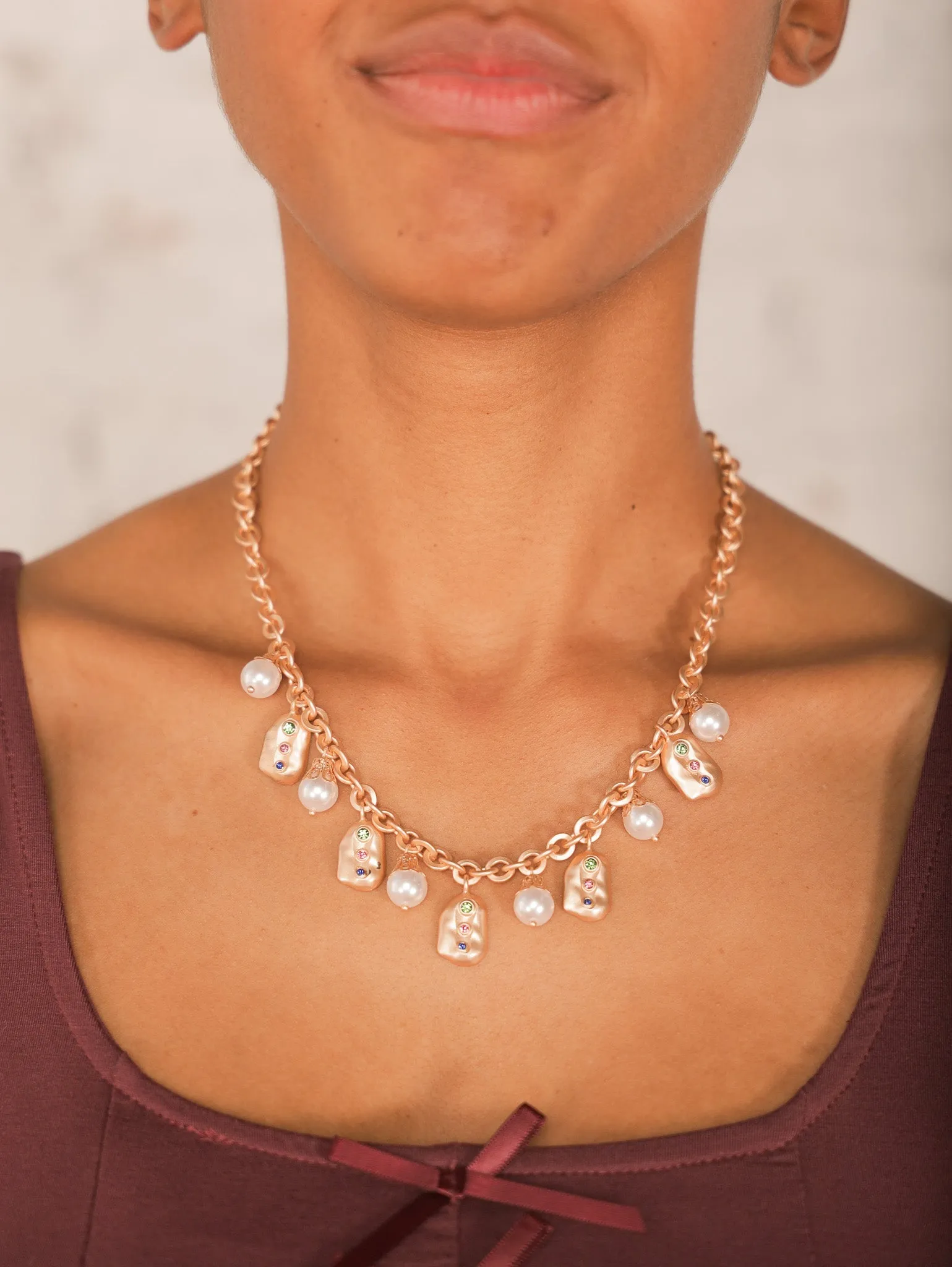 Carina Pearl Sparkle Necklace