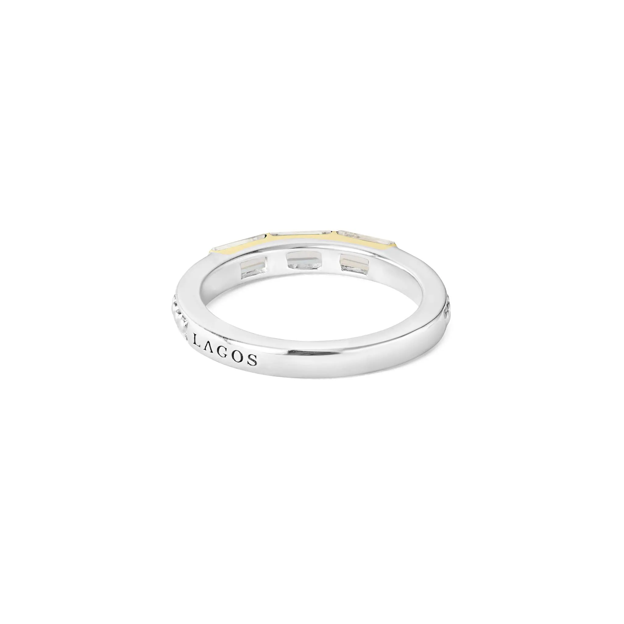 Caviar Color White Topaz Stacking Ring