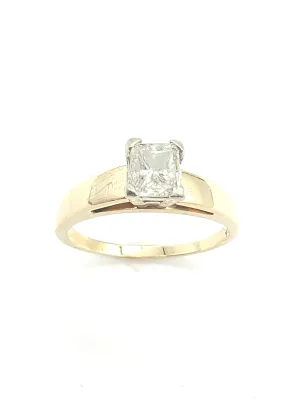 Certified 1 Carat Princess Cut Diamond Solitaire