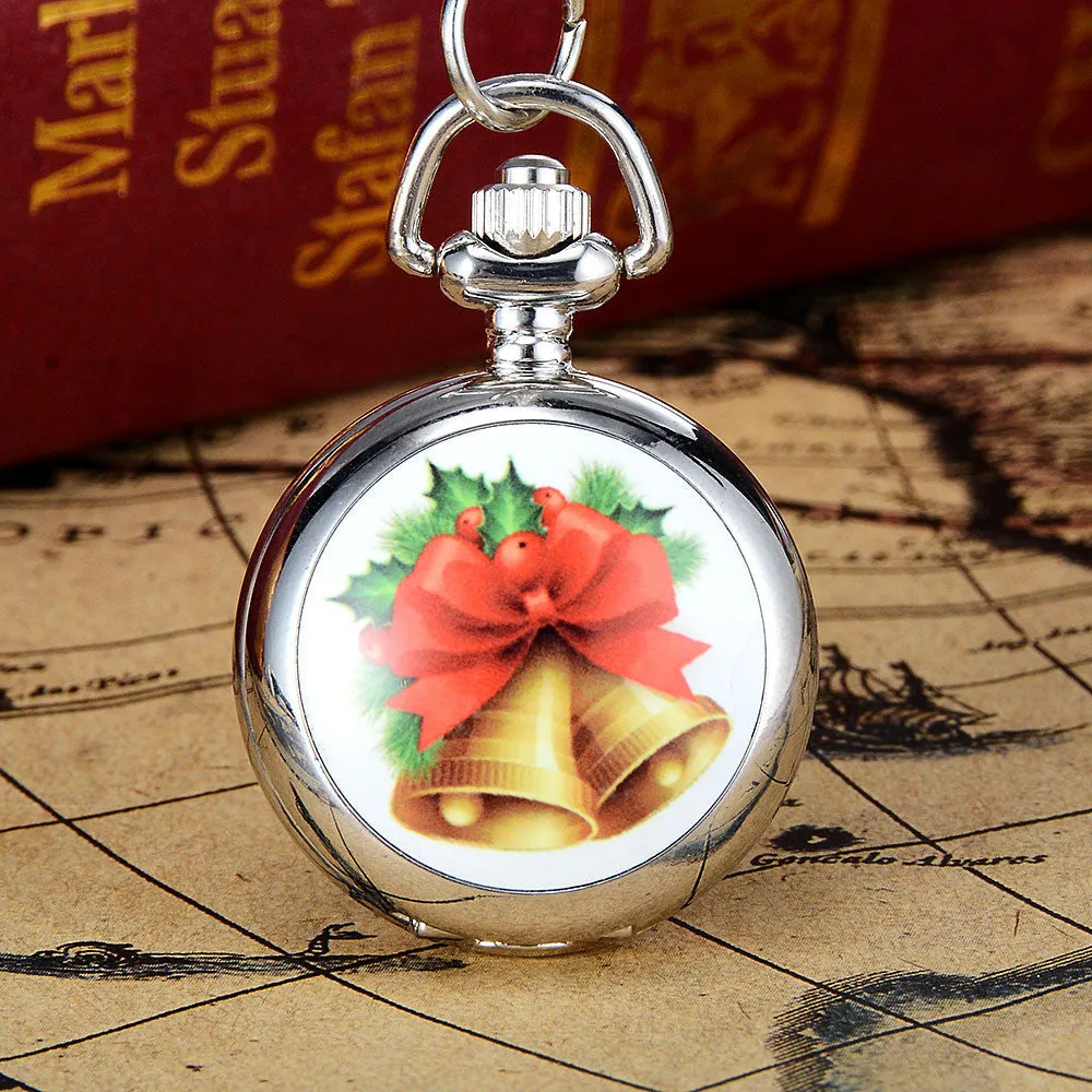 Christmas Vintage Style Pocket Chain Watch