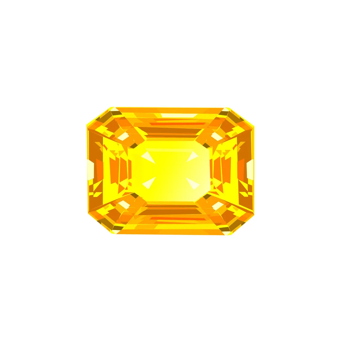 Citrine Gemstone Octagon Cut