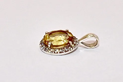 Citrine Premium Gemstone Oval Pendant