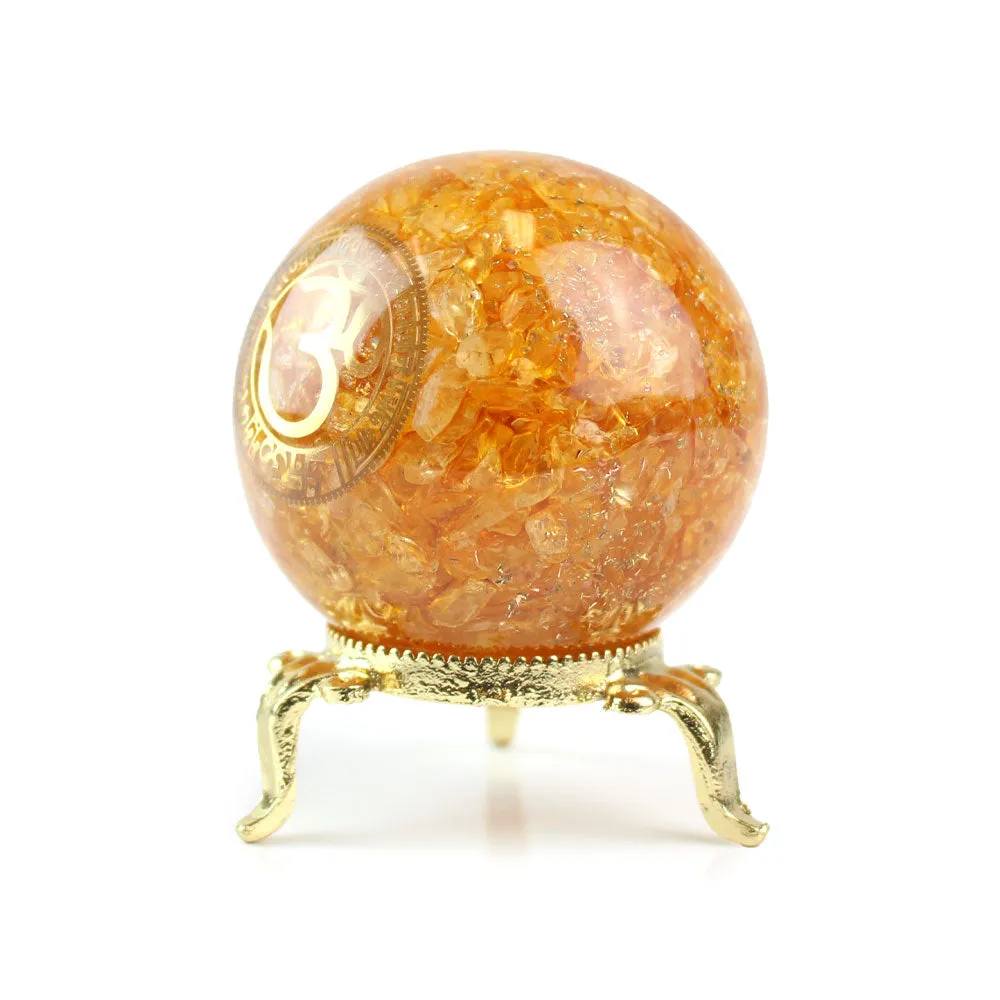 Citrine Resin Sphere