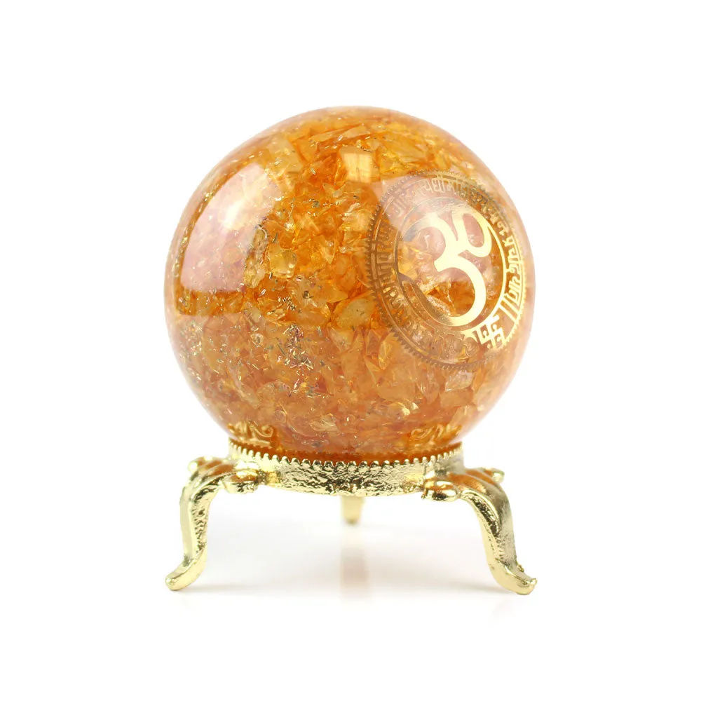 Citrine Resin Sphere