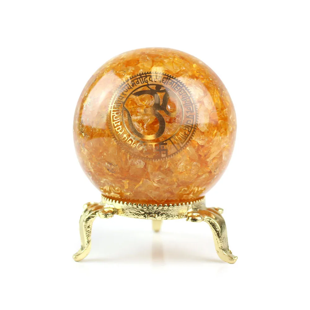 Citrine Resin Sphere