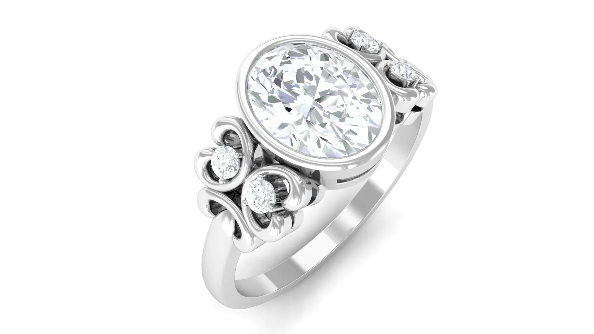 Classic Oval Lab Grown Diamond Solitaire Engagement Ring