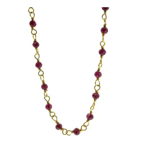 Collar MINERAL JADE ROJO ORO