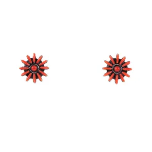 Coral Needlepoint Earrings