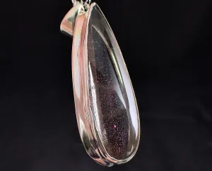 COVELLITE Pink Fire Quartz Crystal Pendant - Fine Jewelry, Healing Crystals and Stones, 54317