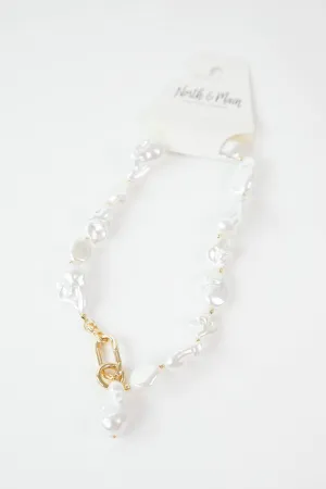 Creekside Pearl Necklace, Cream/Gold