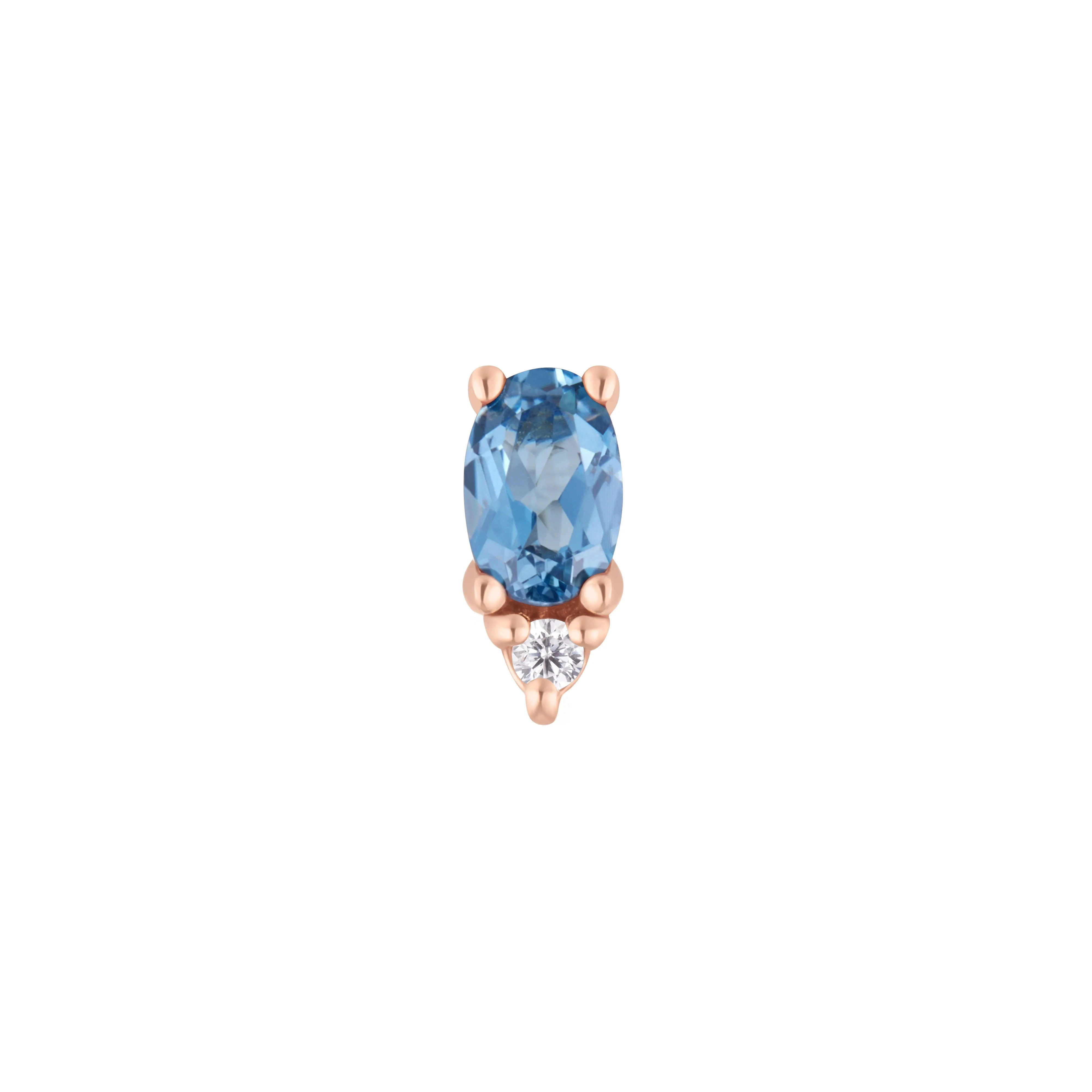 Desden - London Blue Topaz   CZ - Threadless End