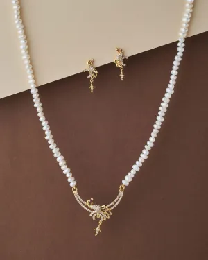 Elegant Real Pearl Necklace Set