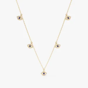 Evil Eye Charms Necklace, Lucille