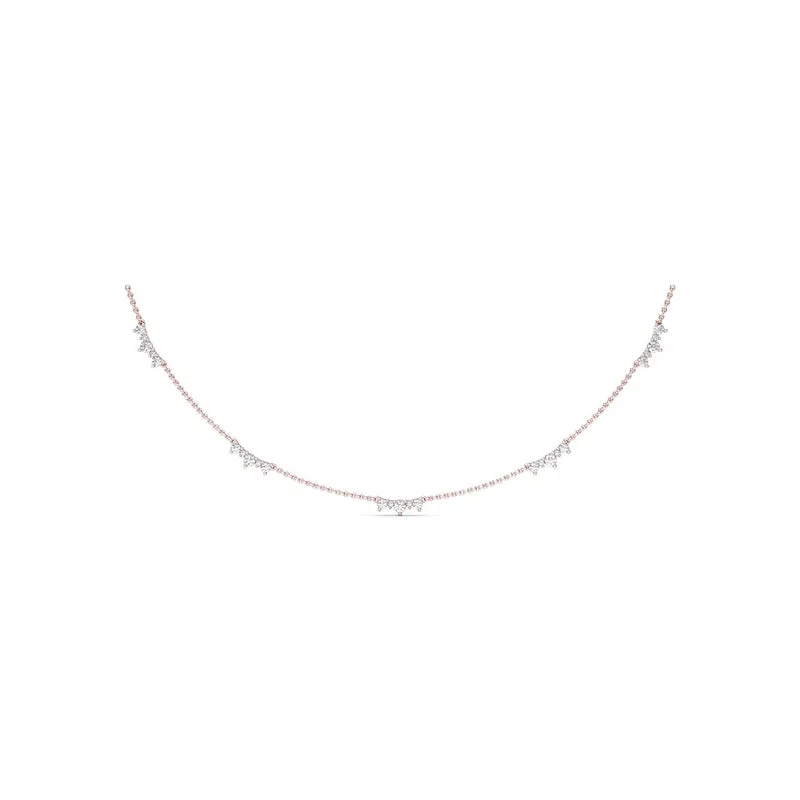 Fana Five Stone Diamond Station Necklace