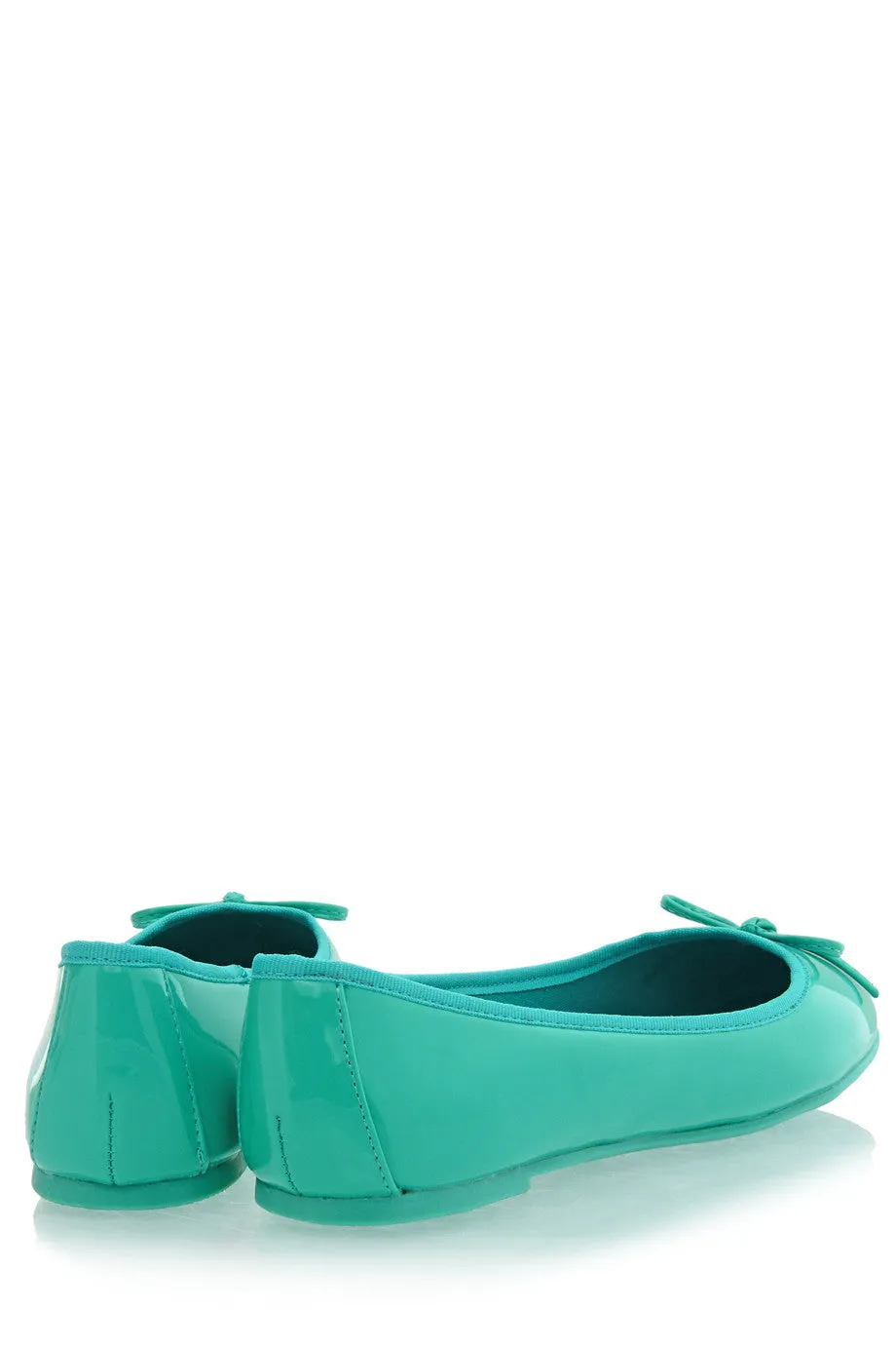 FRANCESCO MILANO ERMA Turquoise Patent Ballerinas