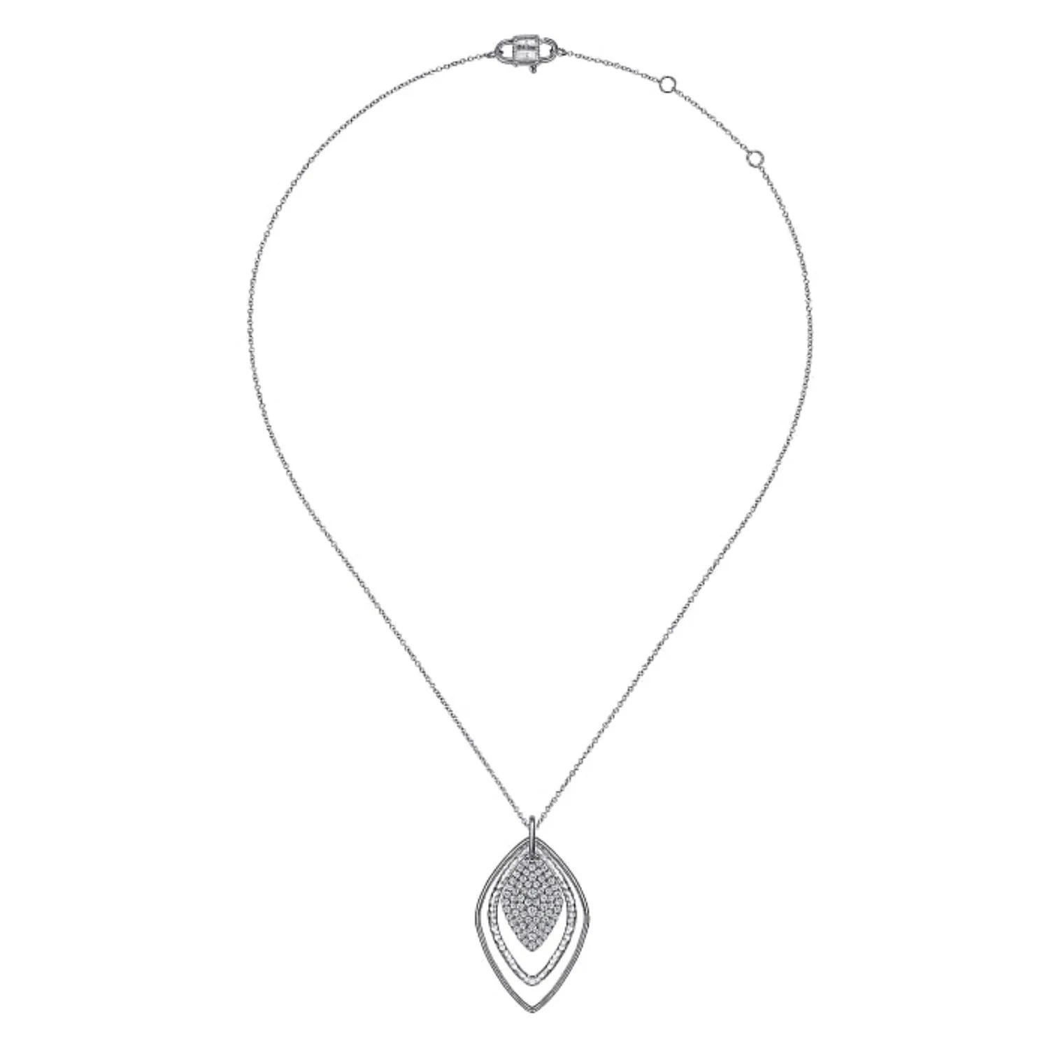 Gabriel & Co. Sterling Silver & Gemstone Teardrop Pendant