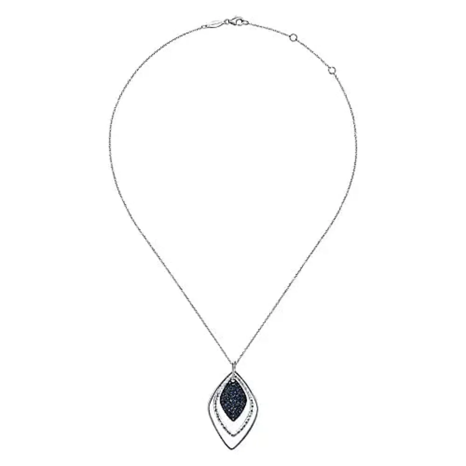 Gabriel & Co. Sterling Silver & Gemstone Teardrop Pendant