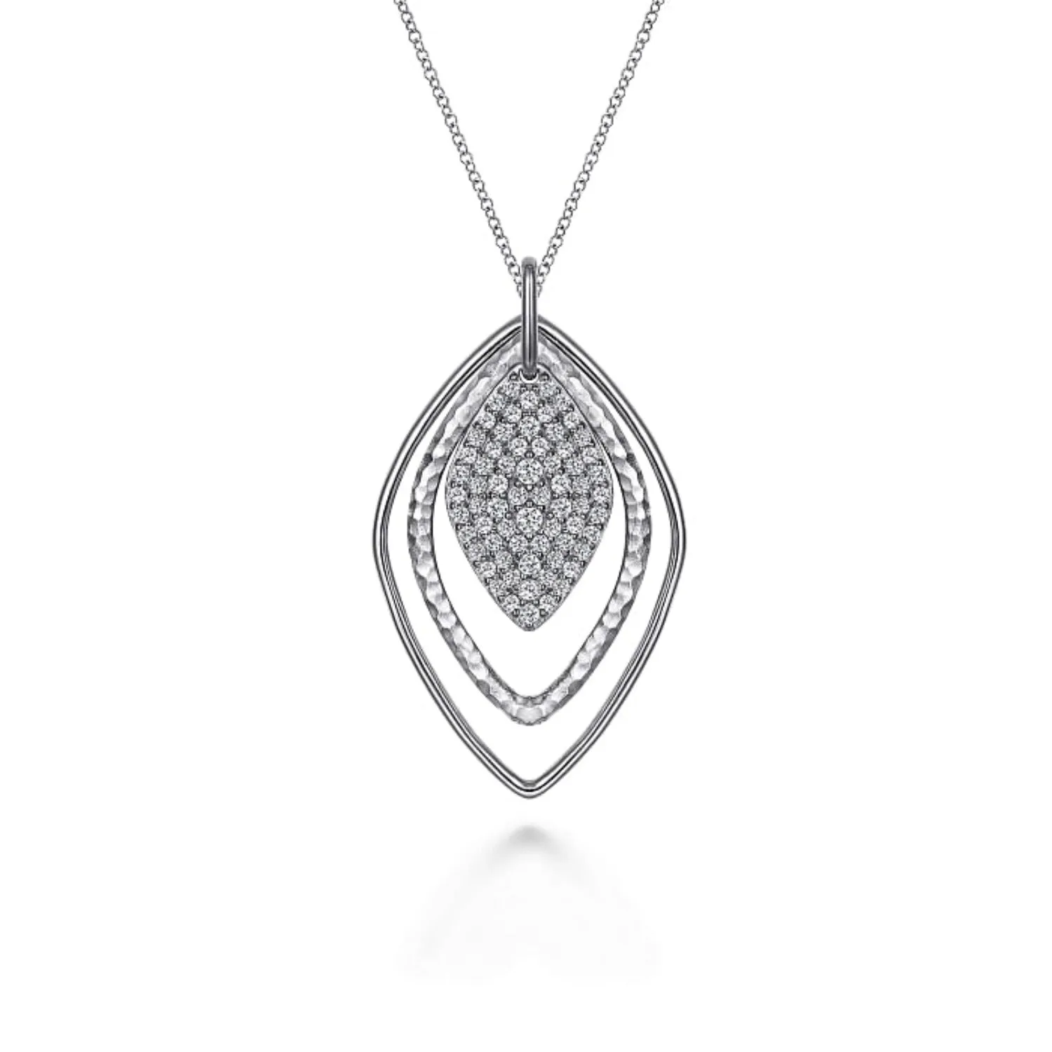 Gabriel & Co. Sterling Silver & Gemstone Teardrop Pendant