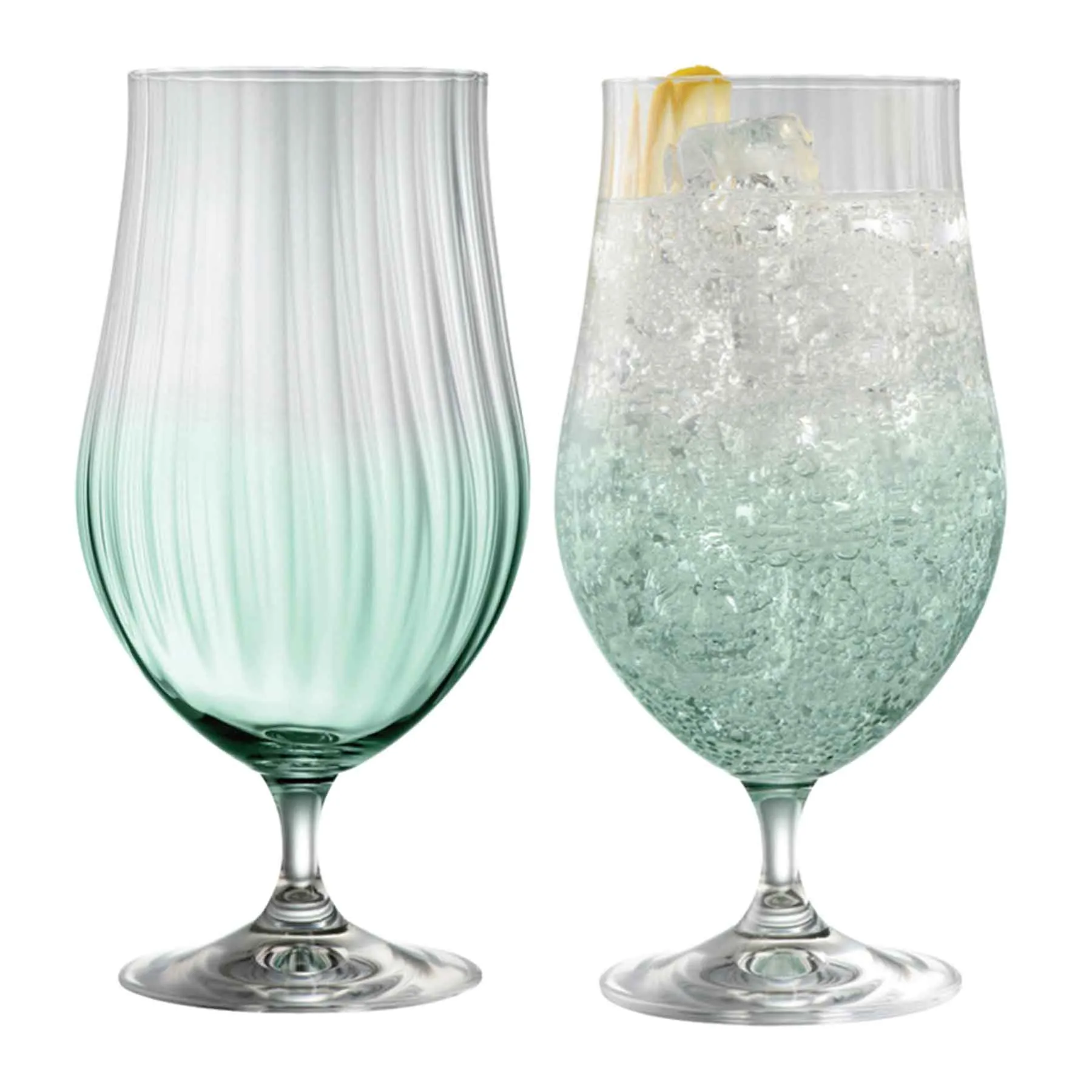 Galway Crystal Erne Cocktail Set of 2- Aqua