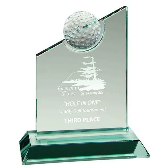 Glass Jade Peak w Golf Ball