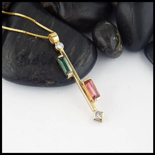 Gold & Tourmaline Pendant