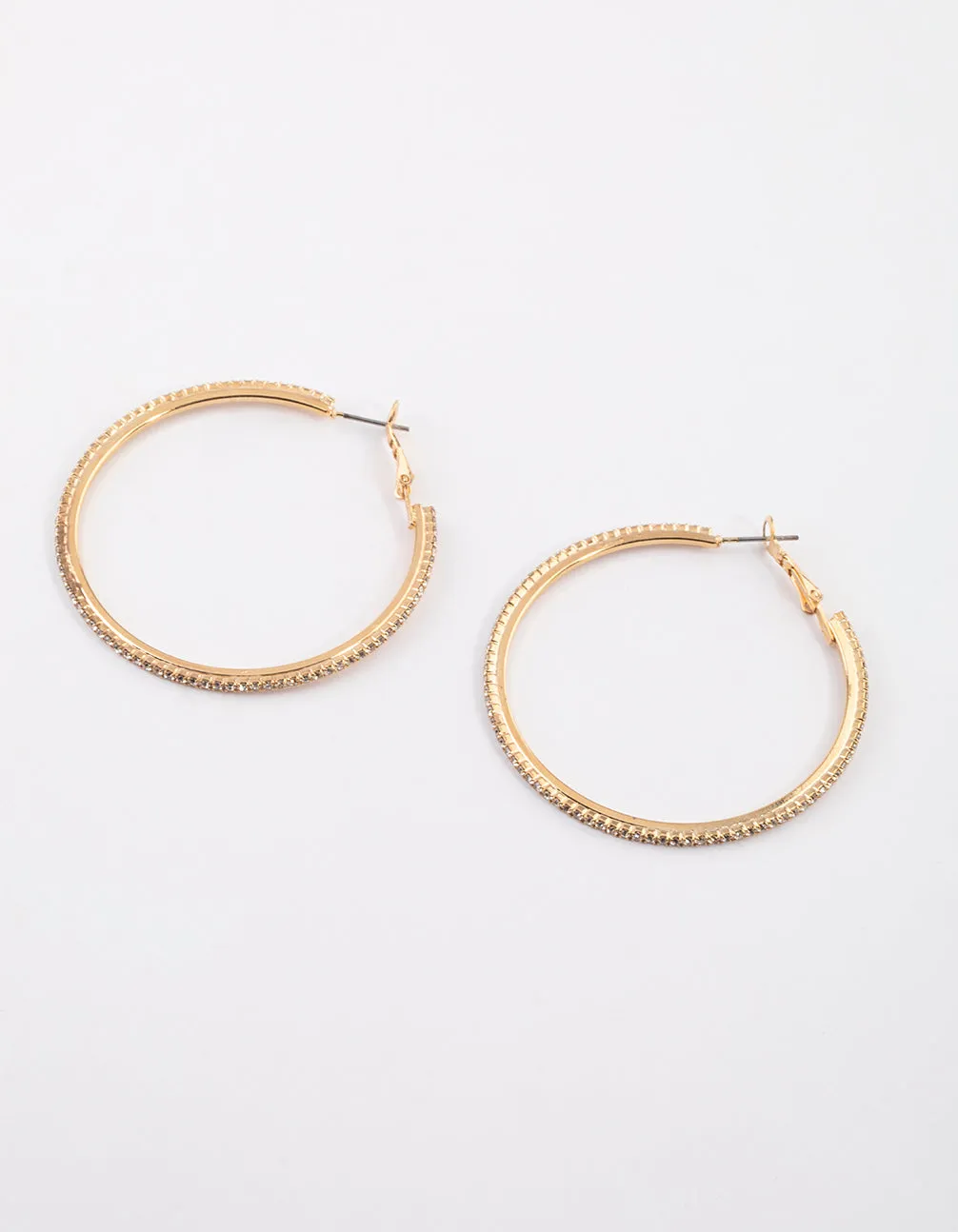 Gold Bling Hoop Earrings