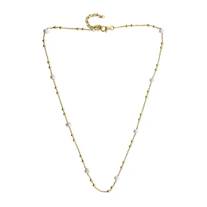 Gold Vermeil Freshwater Pearl Beaded Necklace