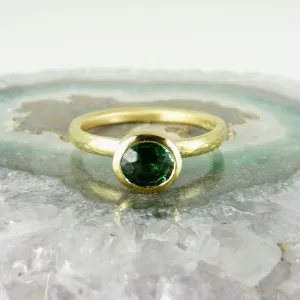 Green Tourmaline 18ct Gold Ring